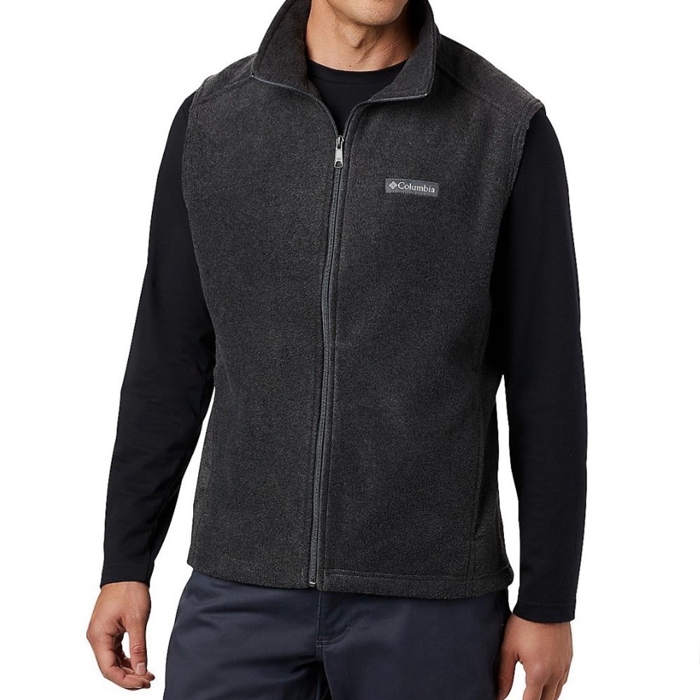Columbia Men's Charcoal Gray Fleece Vest Small